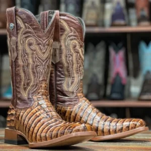Tanner Mark Boots Men's Imitation Caiman Tail
