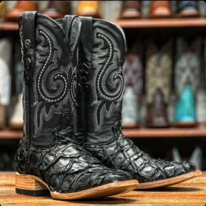 Tanner Mark Men's Monster Fish Boots Black